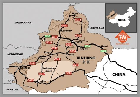 Downloadable Maps of Xinjiang, China | Xinjiang: Far West China