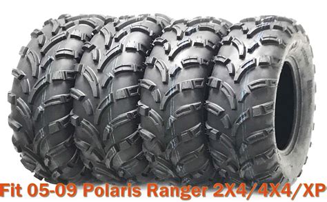 Set 4 WANDA ATV Tires 25x10-12 & 25x11-12 for 05-09 Polaris Ranger 2X4 ...