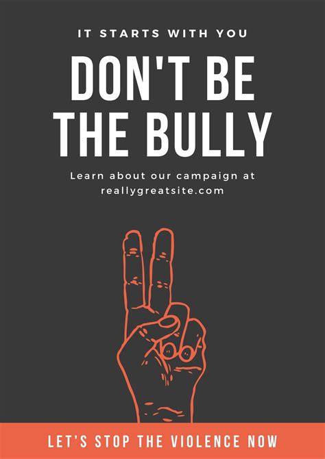 Page 2 - Free, printable anti-bullying campaign poster templates | Canva