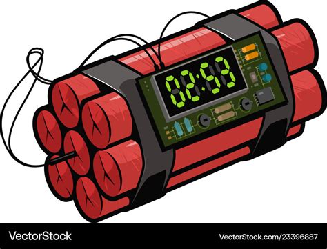 Dynamite time bomb retro pop art style cartoon Vector Image