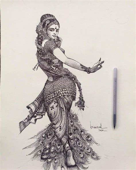 Indian Sketchbook Art | Beauty art drawings, India art, Pen art work