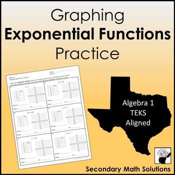 Graphing Exponential Functions Practice (A9A) by Secondary Math Solutions