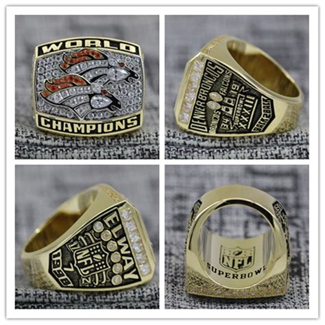 1998 Denver Broncos super bowl championship ring 7-15S copper ring