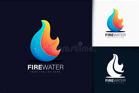 Fire and Water Logo with Gradient Stock Vector - Illustration of ...