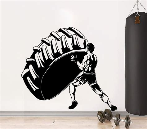 Fitness Decor Art Gift for Gym Stickers Fitness Wall Art Sports Boys ...