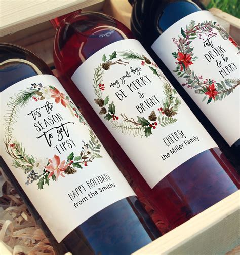 DIY Christmas Wine Label Christmas Gift Ideas Xmas Gift for - Etsy