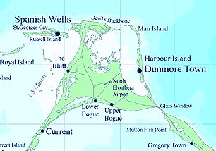 Spanish Wells Bahamas Map | Map Of The World