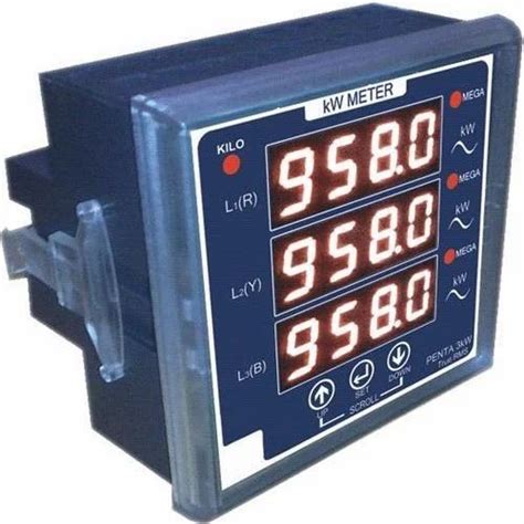 Unitech Digital Kilo Watt Hour Meter with Pulse O/p, KW, for Industrial ...