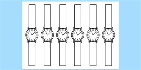 Twinkl Design A Watch Time-Telling and Colouring in Activity