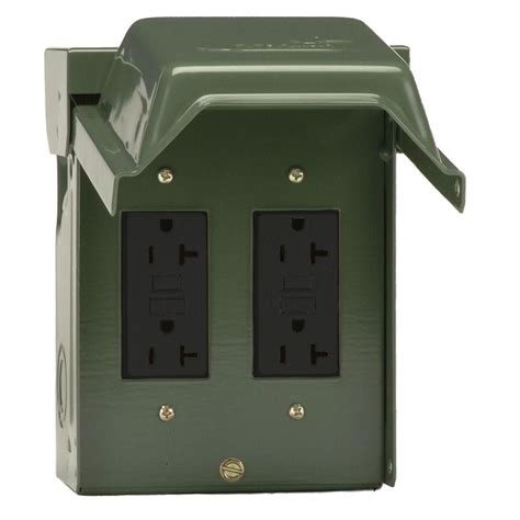 GE 2-20 Amp Backyard Outlet with GFCI Receptacles-U012010GRP - The Home ...