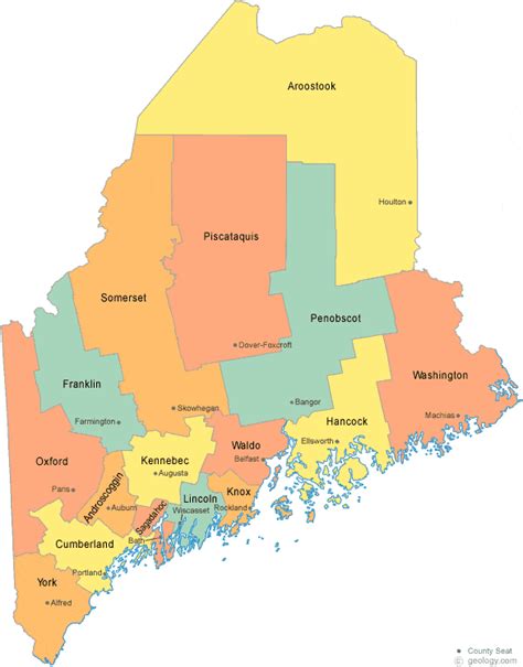 Maine County Map