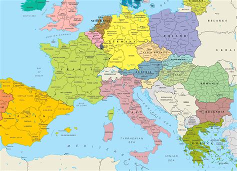 Map Of Central Europe – Topographic Map of Usa with States