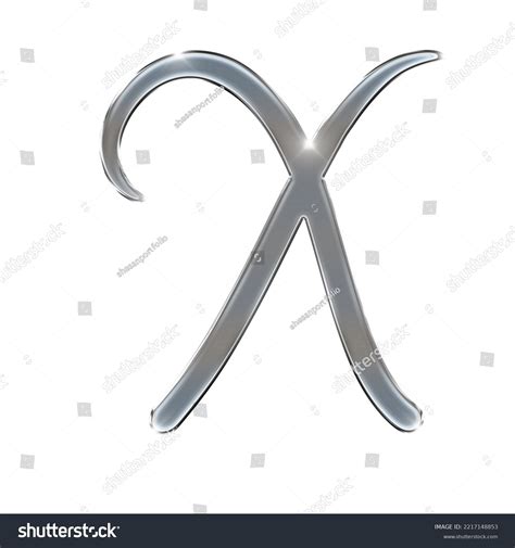 Silver Font Typography Stainless Silver Fonts Stock Illustration ...