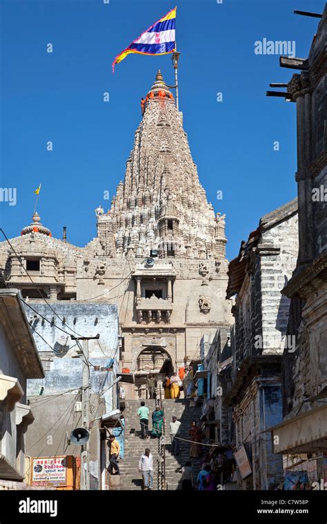 Dwarakadheesh temple. Dwarka. Gujarat. India Stock Photo - Alamy