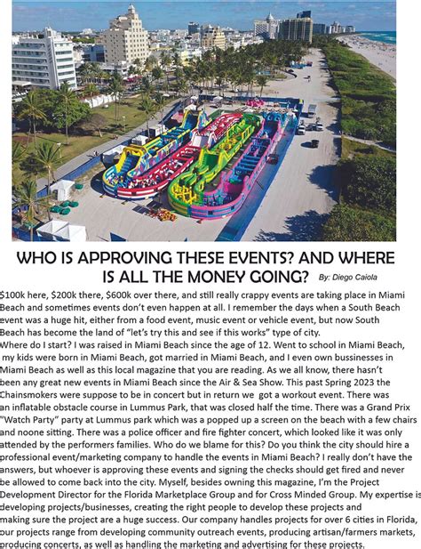 Who's approving these events? | Miami Beach Life Mag