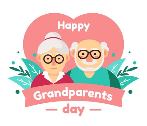 Happy Grandparents Day Vector | Happy grandparents day, Grandparents ...