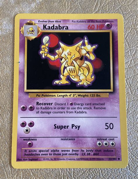 Kadabra Pokemon Card