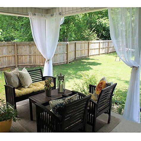 Outdoor Curtains - Outdoor Sheer Curtains for Porch RYB HOME Water ...