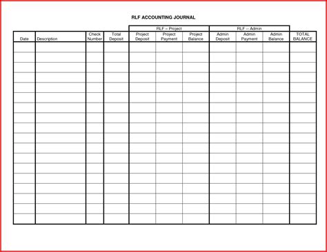 Free Printable Bookkeeping Worksheets