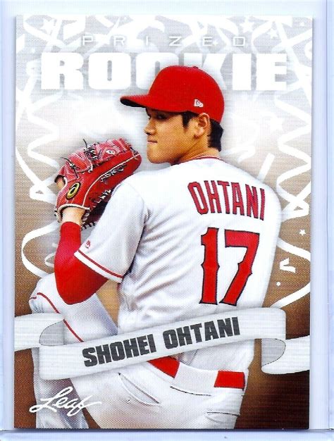 "RARE" 2018 SHOHEI OHTANI LEAF "PRIZED" ROOKIE CARD #18! LOS ANGELES ...