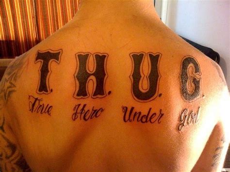 Big lettered Thug Tattoos | Ikuzo Tattoos | Thug tattoos, Thug life ...