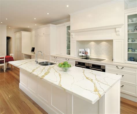 calacatta gold countertop - White kitchen countertops with golden vein ...