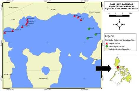 Overview of Taal Lake, Philippines and the water sampling stations ...