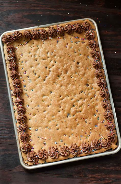 Sheet Pan Cookie Cake Recipe - Peas And Crayons