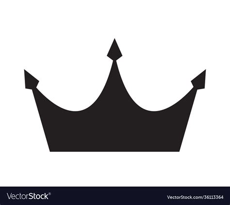 Simple black crown icon eps10 Royalty Free Vector Image