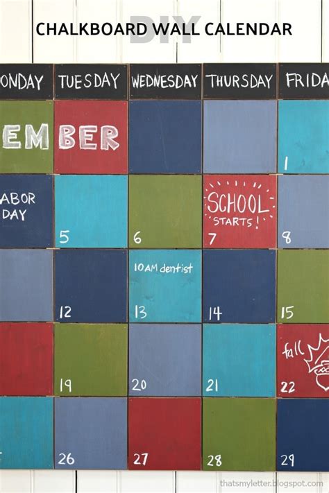 DIY Chalkboard Wall Calendar - Jaime Costiglio