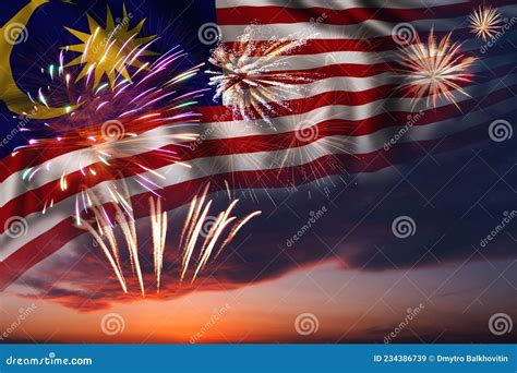 Flag of Malaysia for Independence Day Stock Image - Image of salute ...