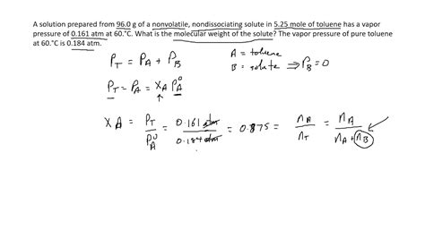 Example of Vapor Pressure calculation(2) - YouTube