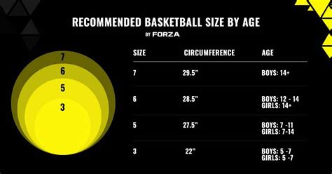 Basketball Size Chart