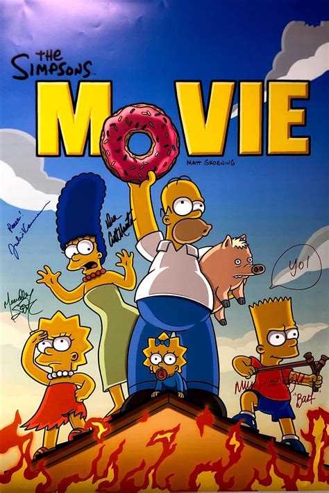 Autograph Signed the Simpsons the Movie Poster COA - Etsy