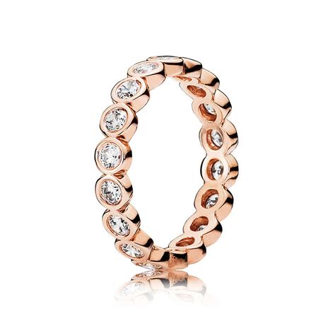 Alluring Brilliant Stackable Ring, PANDORA Rose™ & Clear CZ