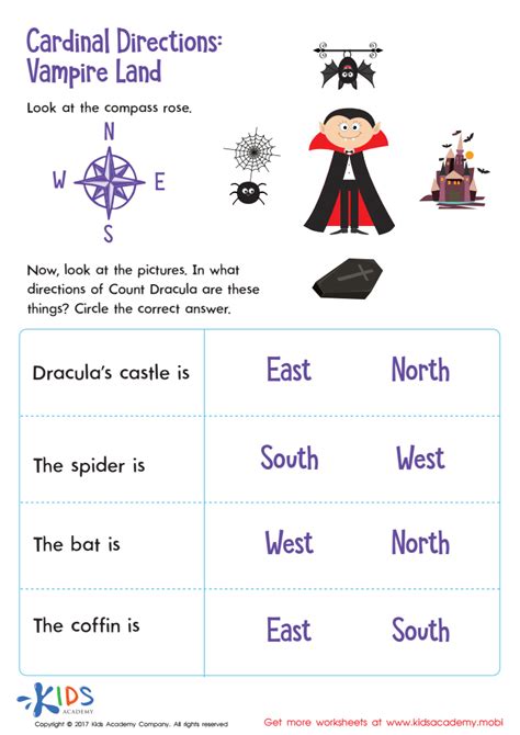 Cardinal Directions Worksheet