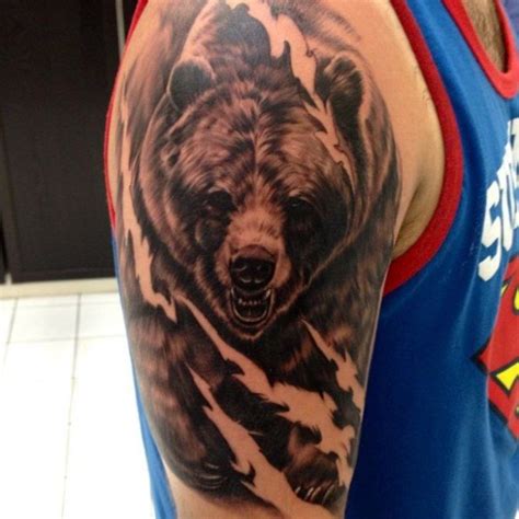 Bear Tattoos | Grizzly bear tattoos, Bear tattoos, Bear tattoo designs