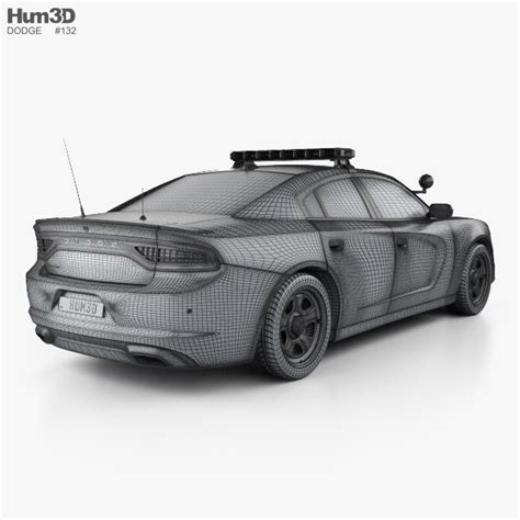 Dodge Charger Police with HQ interior 2017 3D model - Vehicles on Hum3D