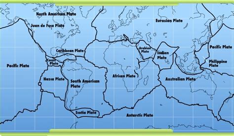 World Map Plate Boundaries - Lilly Pauline