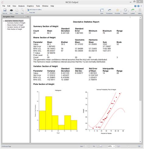 Descriptive Statistics | Descriptive Statistics Software | NCSS