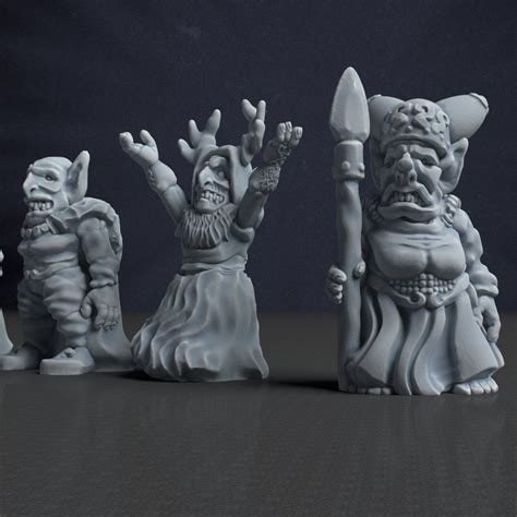 Set of 28mm Goblin Villagers Miniatures D&D Miniatures - Etsy