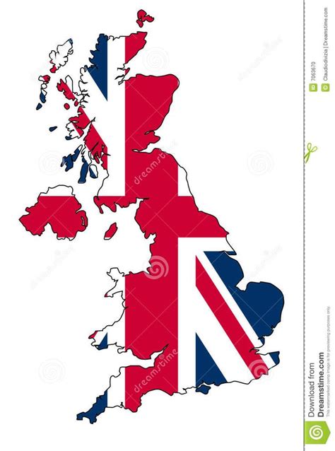 UK map with flag stock vector. Illustration of country - 7063670 ...