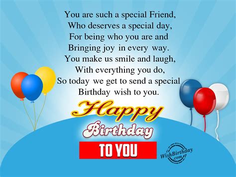 Sending Special wishes To My Dear Friend - WishBirthday.com