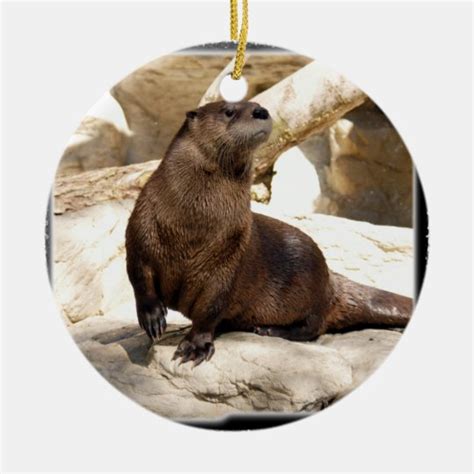 Otter Christmas Ornament | Zazzle.com