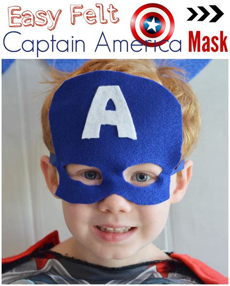 Super Simple Felt Captain America Mask - Eclectic Momsense