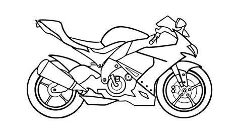 Motorcycle Sketch Easy at PaintingValley.com | Explore collection of ...