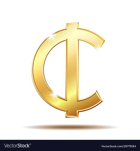 Ghana cedi sign icon money symbol Royalty Free Vector Image