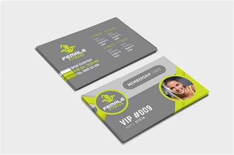 Female Fitness Membership Card Template In Psd, Ai & Vector with Gym ...