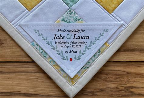 Large Triangle Quilt Label, Personalized Sewing Labels, Personalized ...