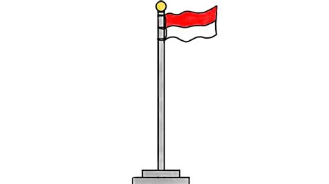 Animasi Tiang Bendera Gambar Bendera Merah Putih Kartun Sejarah ...